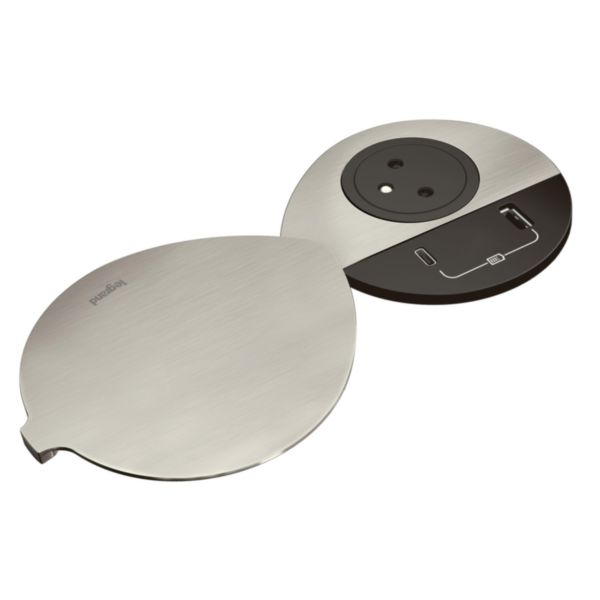 Incara Disq80 avec 1 prise F/B,1 USB A+C 15W et 1 cordon de 0,5m avec connecteur GST18 - métal et protégée par un couvercle métal - Page 2