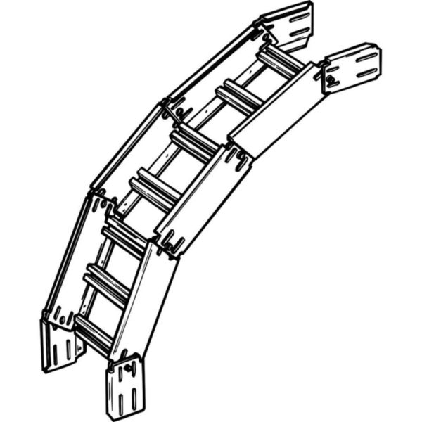 Changement de plan pour échelles à câbles GLO4 - hauteur 60mm et largeur 200mm - finition GS