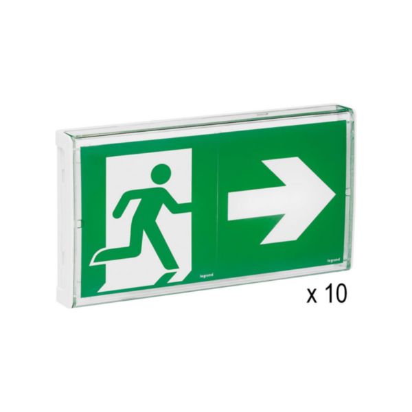 Lot de 10 BAES d'évacuation SATI AutoDiag (ECO1) référence 062525 (avant 04-2019) reconditionnés sans patères