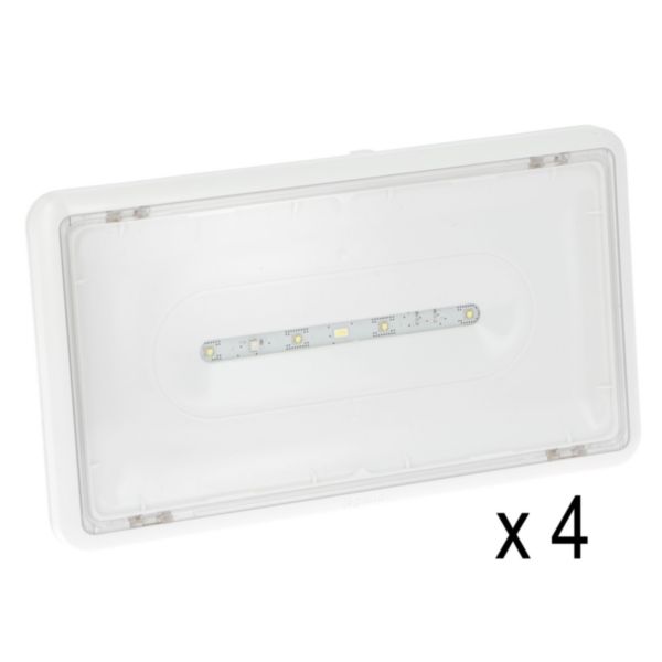 Lot de 4 BAES d'Ambiance SATI connecté référence 062565A (après 04-2019) reconditionnés avec patères