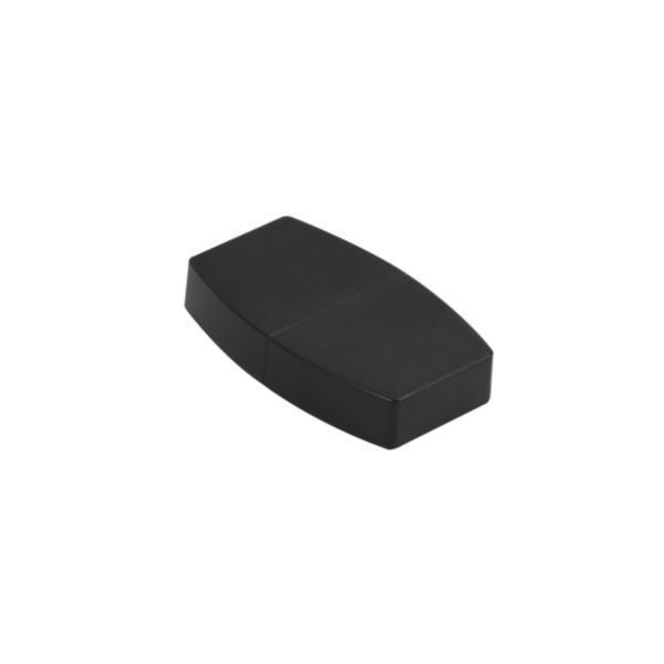 Chapeau pour colonnette 2 compartiments couvercle largeur 45mm ou 1 compartiment couvercle largeur 80mm - noir
