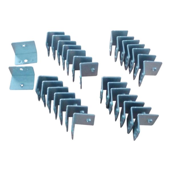 Ensemble de 30 équerres métalliques - XL³ - Compatibilité coffrets/armoires - Installation robuste 