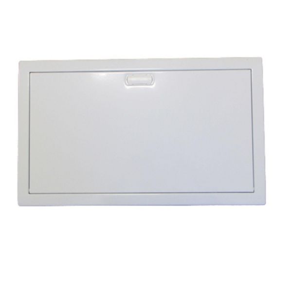 Porte metal extra plate pour coffret 3 rangées 36+6 modules - blanc RAL9010