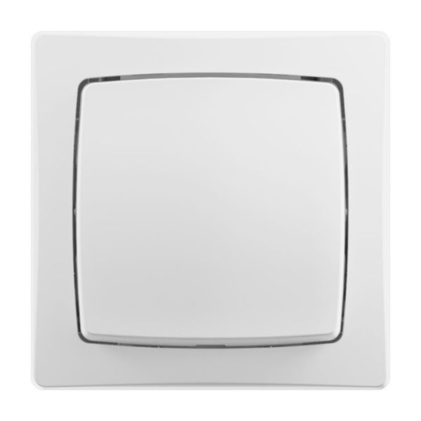 Poussoir simple touche Appareillage Saillie complet - Blanc