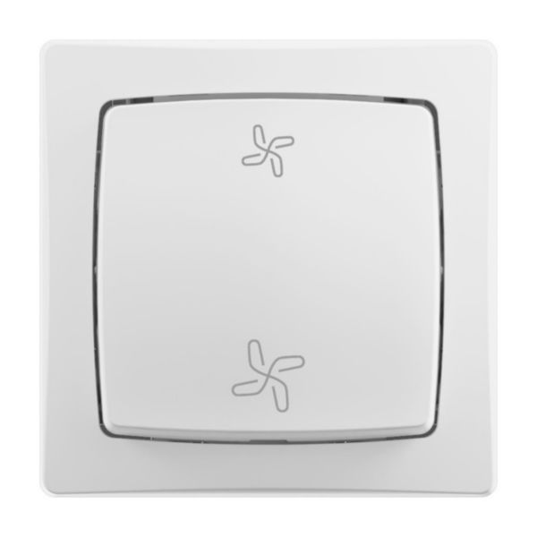 Va-et-vient pour commande directe de VMC Appareillage Saillie complet - Blanc