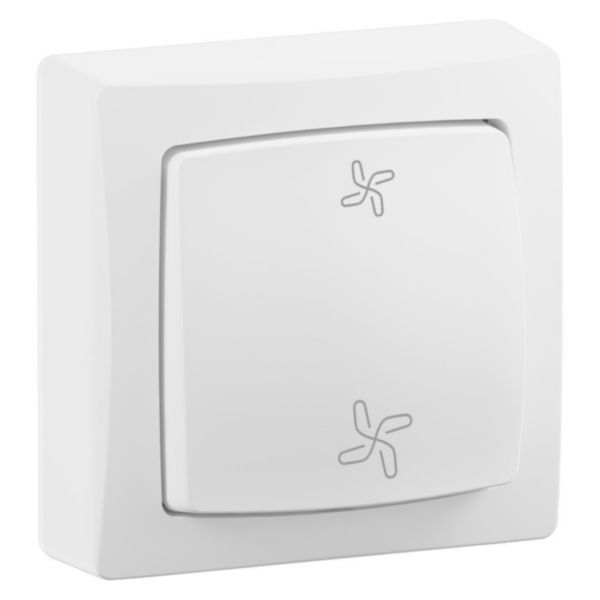 Va-et-vient pour commande directe de VMC Appareillage Saillie complet - Blanc