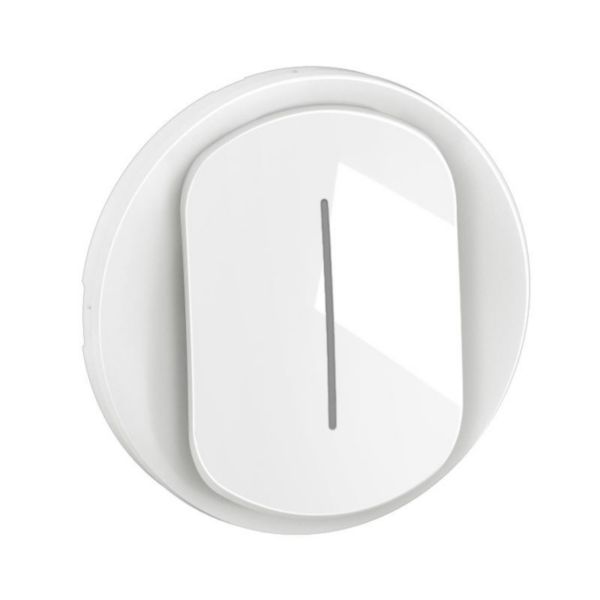 Enjoliveur large Céliane pour toutes commandes d'éclairage standard - Blanc
