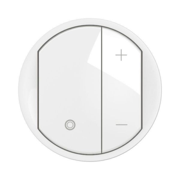 Enjoliveur pour variateur type poussoir pour ballasts 1-10V avec Neutre Céliane - Blanc