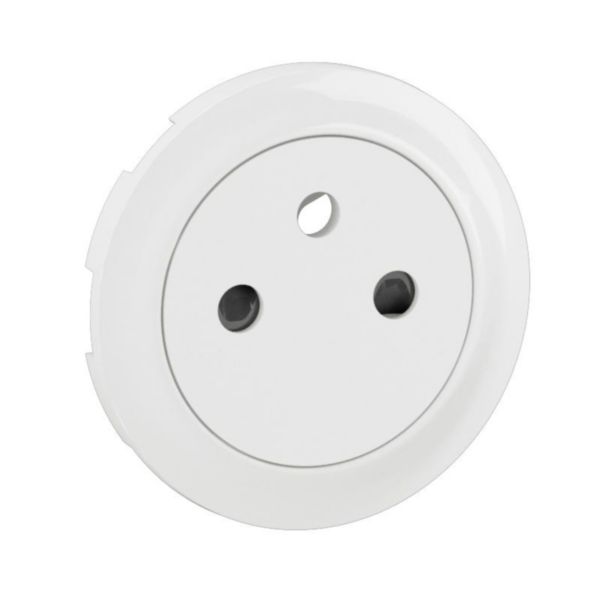 Enjoliveur pour prise de courant fort 2P+T Surface Confort Céliane - Blanc