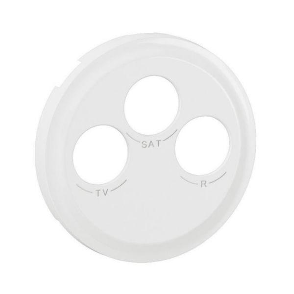 Enjoliveur pour prise TV-R-SAT DAB+ Céliane - Blanc