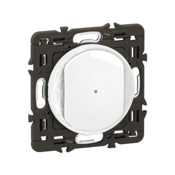 Interrupteur filaire connecté Céliane with Netatmo avec Neutre, option variation, avec support et enjoliveur Blanc