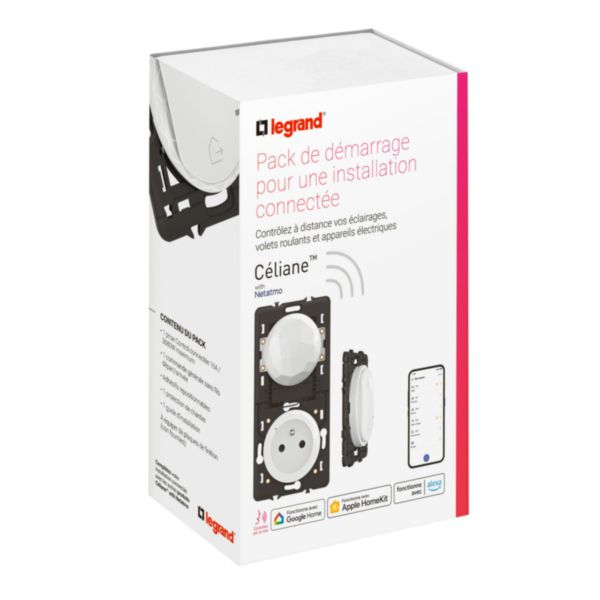 Pack de démarrage Céliane with Netatmo avec Prise Control et commande générale Départ/Arrivée - Blanc 