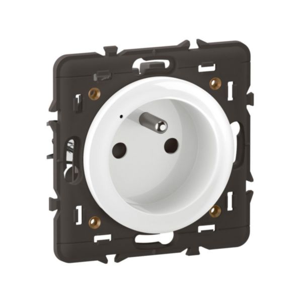 Prise connectée 16A Céliane with Netatmo avec support et enjoliveur Blanc