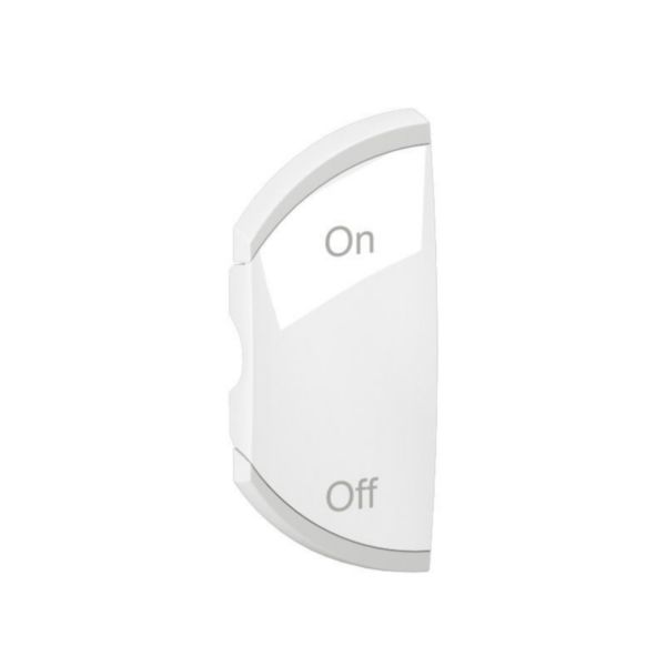 Enjoliveur simple Céliane pour produits MyHome marquage ON/OFF - 1 module, montage gauche - Blanc