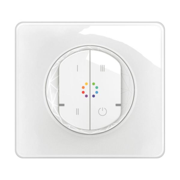 Commande sans fils d'éclairage pour ampoule multicouleurs Céliane with Netatmo avec plaque - Blanc