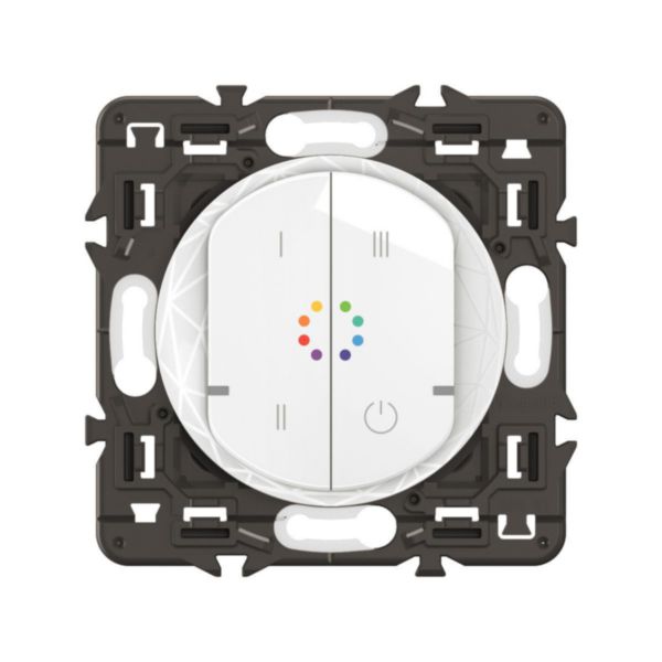 Commande filaire pour ambiances couleurs Céliane with Netatmo avec support et enjoliveur Blanc