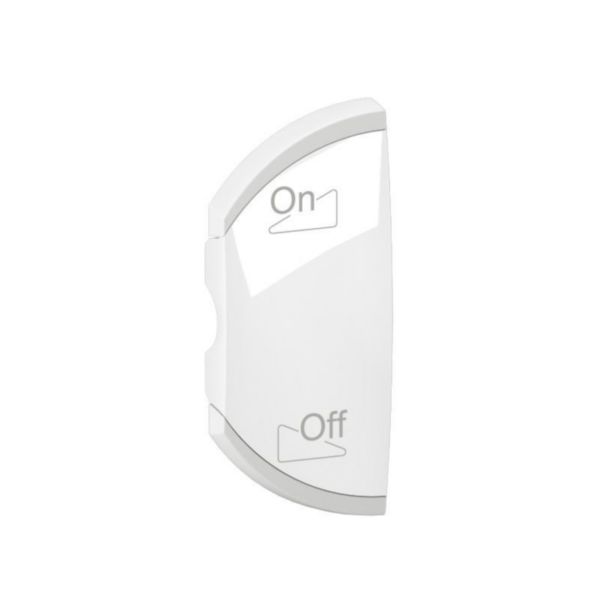 Enjoliveur simple Céliane pour produits MyHome marquage variation ON/OFF - 1 module, montage gauche - Blanc