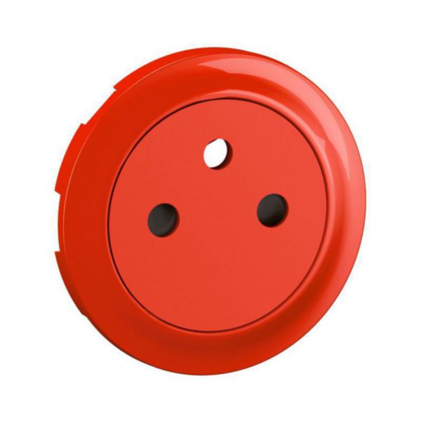 Enjoliveur Céliane pour prise de courant 2P+T Surface rouge pour repérage