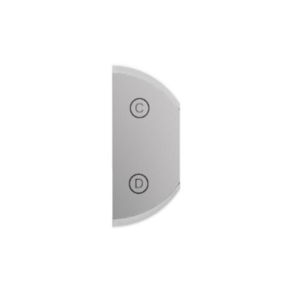 Enjoliveur gauche 1 module marquage A-B - Blanc
