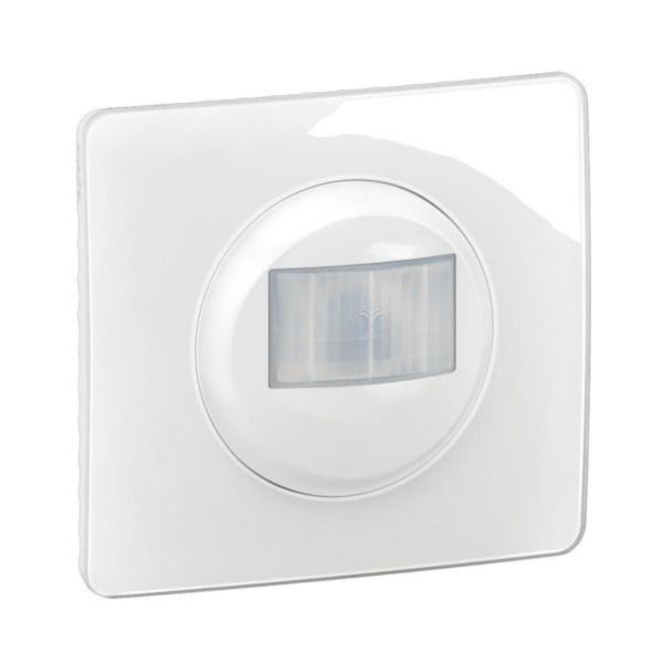 Détecteur mural de mouvement autonome ECO1 Céliane 2 fils sans neutre 100W LED - complet avec plaque blanche