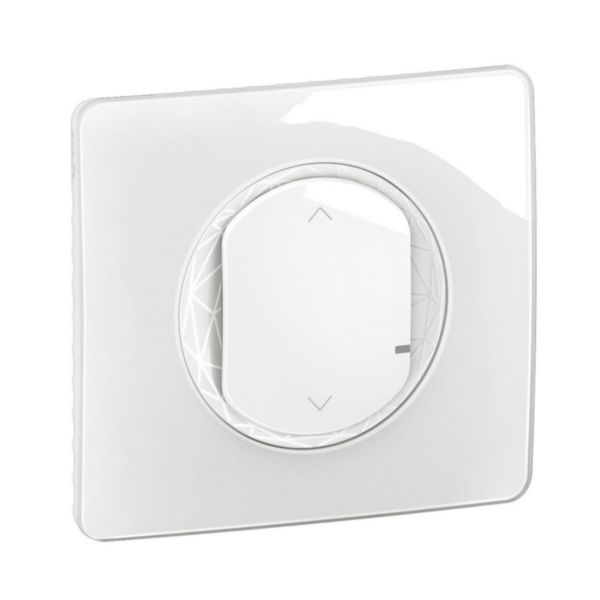Commande sans fils pour interrupteur volets roulants et stores Céliane with Netatmo avec plaque - Blanc
