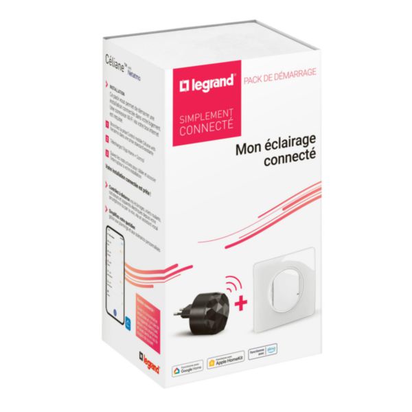 Pack de démarrage connecté Céliane with Netatmo : interrupteur connecté option variateur, Prise Control mobile - Blanc