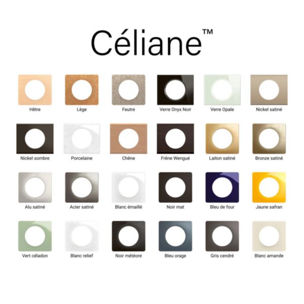 Plaque Céliane finition Matière Porcelaine Limoges - 3 postes
