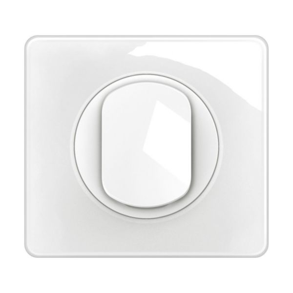 Interrupteur ou va-et-vient 10A Céliane avec plaque - Blanc