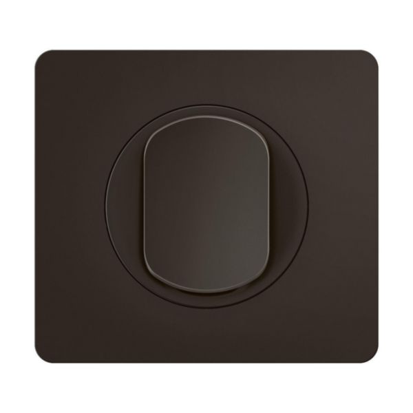 Poussoir 6A Céliane avec plaque - Noir