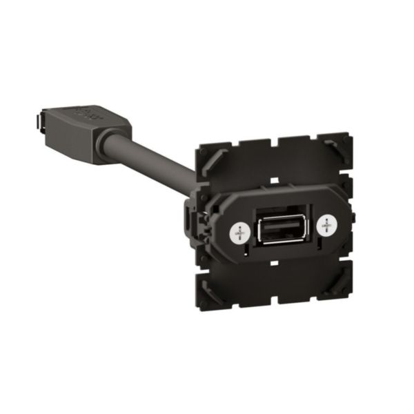 Prise USB 2.0 DATA femelle Céliane - Type-A - préconnectorisée