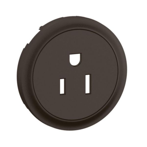 Enjoliveur pour prise de courant fort 2P+T Standard Américain Céliane - Noir