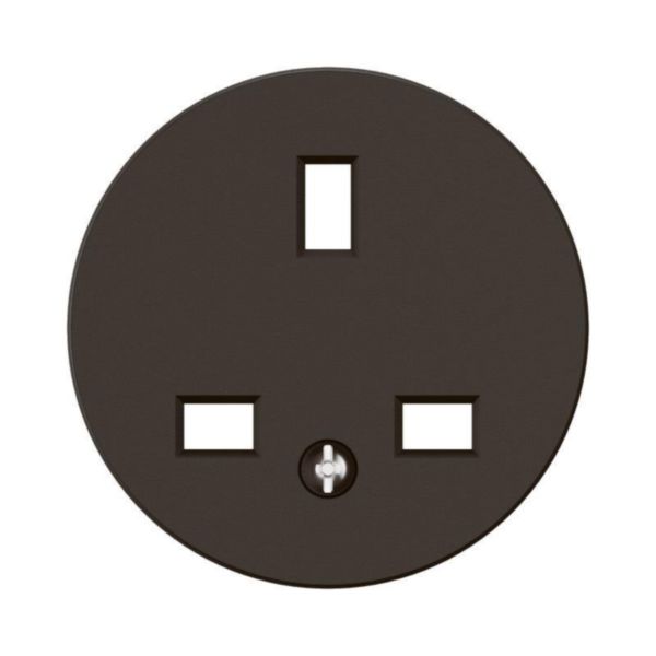 Enjoliveur pour prise de courant fort 2P+T Céliane Standard Britannique - Noir