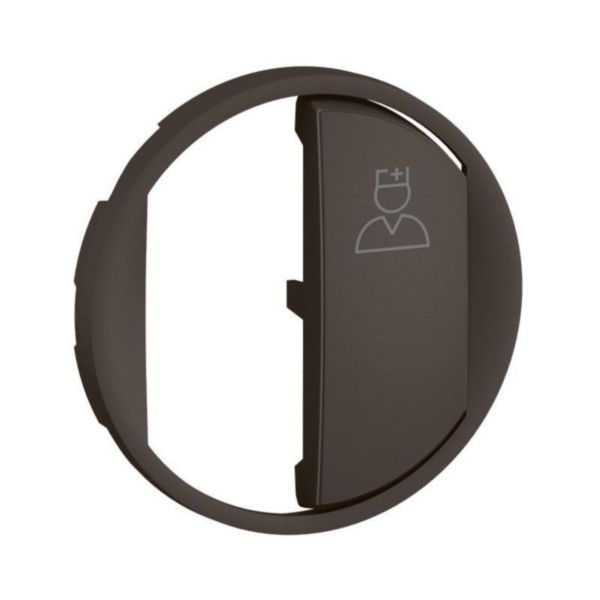 Enjoliveur pour poussoir d'appel sanitaire pour bâtiments de santé Céliane - Noir