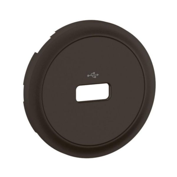 Enjoliveur pour prise USB DATA 2.0 Type-A simple Céliane - Noir