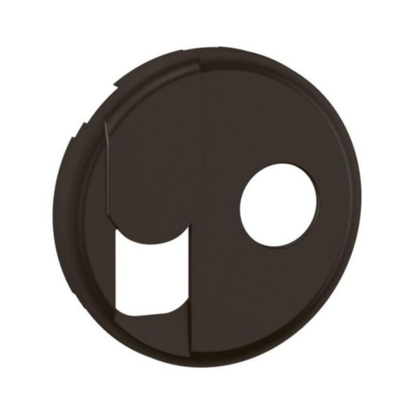 Enjoliveur pour prise TV + prise téléphone RJ45 catégorie6 FTP Céliane - Noir