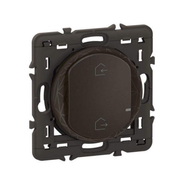 Commande générale Départ/Arrivée sans fils Céliane with Netatmo avec support et enjoliveur Noir