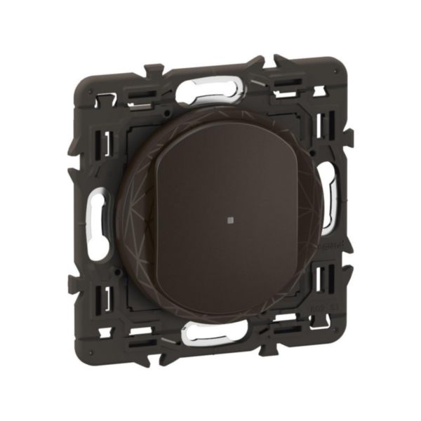 Interrupteur filaire connecté Céliane with Netatmo avec Neutre, option variation, avec support et enjoliveur Noir