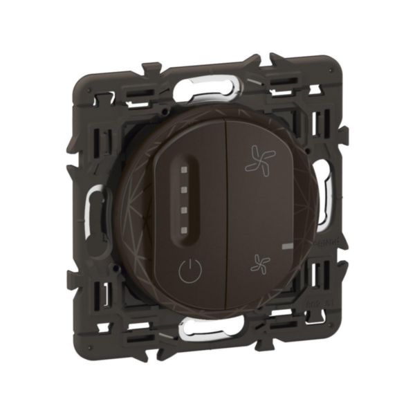 Commande sans fils pour VMC 4 vitesses Céliane with Netatmo avec support et enjoliveur Noir