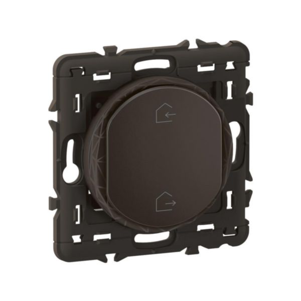 Commande générale Départ/Arrivée Self-e sans fils, sans pile Céliane with Netatmo avec support et enjoliveur Noir