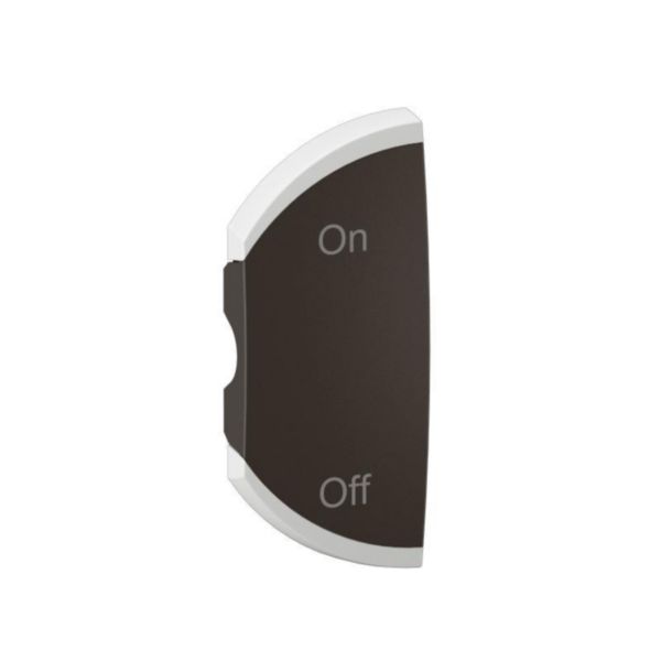 Enjoliveur simple Céliane pour produits MyHome marquage ON/OFF - 1 module, montage gauche - Noir