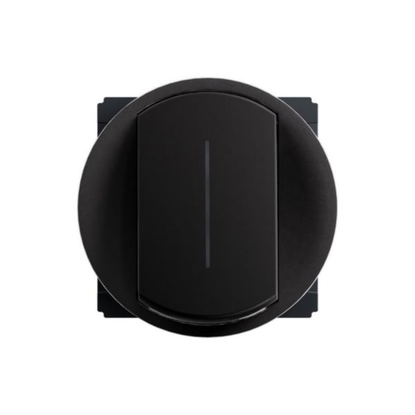 Interrupteur va-et-vient sans neutre fonction témoin Céliane - Noir