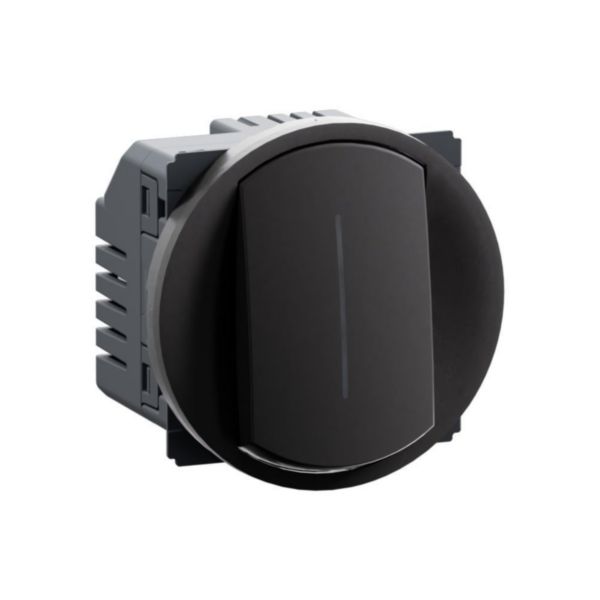 Interrupteur va-et-vient sans neutre fonction témoin Céliane - Noir