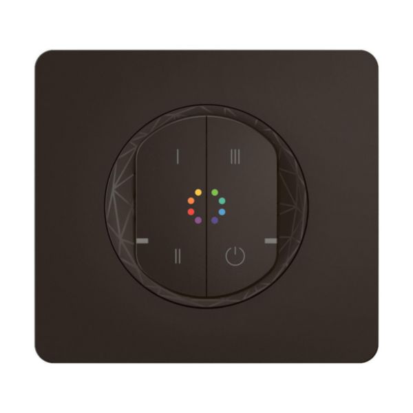 Commande sans fils pour ampoule multicouleurs Céliane with Netatmo avec plaque - Noir