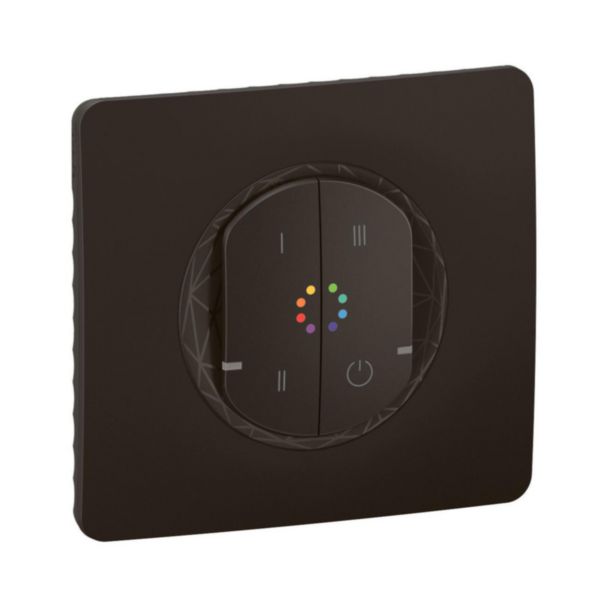 Commande sans fils pour ampoule multicouleurs Céliane with Netatmo avec plaque - Noir