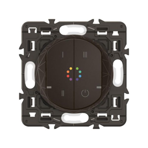 Commande filaire pour ambiances couleurs Céliane with Netatmo avec support et enjoliveur Noir