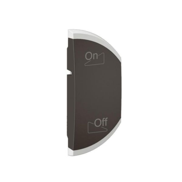 Enjoliveur simple Céliane pour produits MyHome marquage variation ON/OFF - 1 module, montage droite - Noir