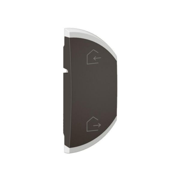 Enjoliveur simple Céliane pour produits MyHome marquage Départ/Arrivée - 1 module, montage droite - Noir