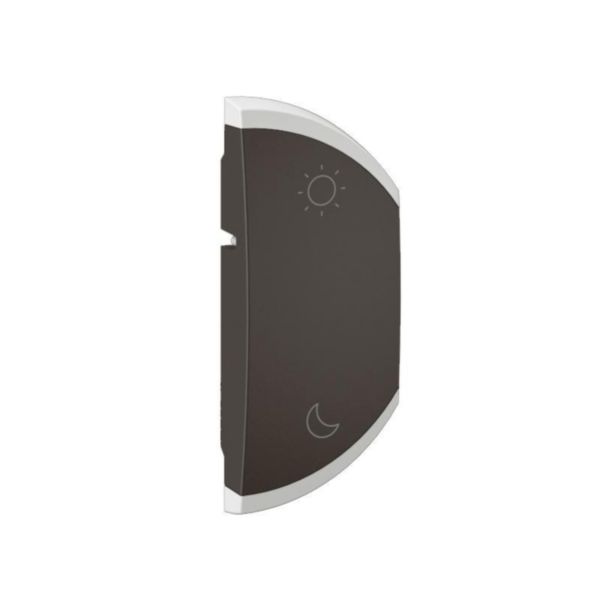 Enjoliveur simple Céliane pour produits MyHome marquage Lever/Coucher - 1 module, montage droite - Noir