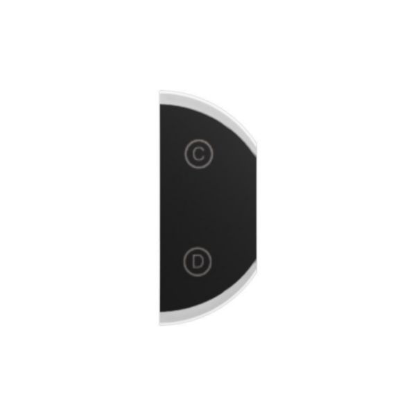Enjoliveur gauche 1 module marquage A-B - Noir
