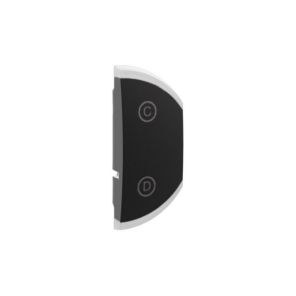 Enjoliveur gauche 1 module marquage A-B - Noir